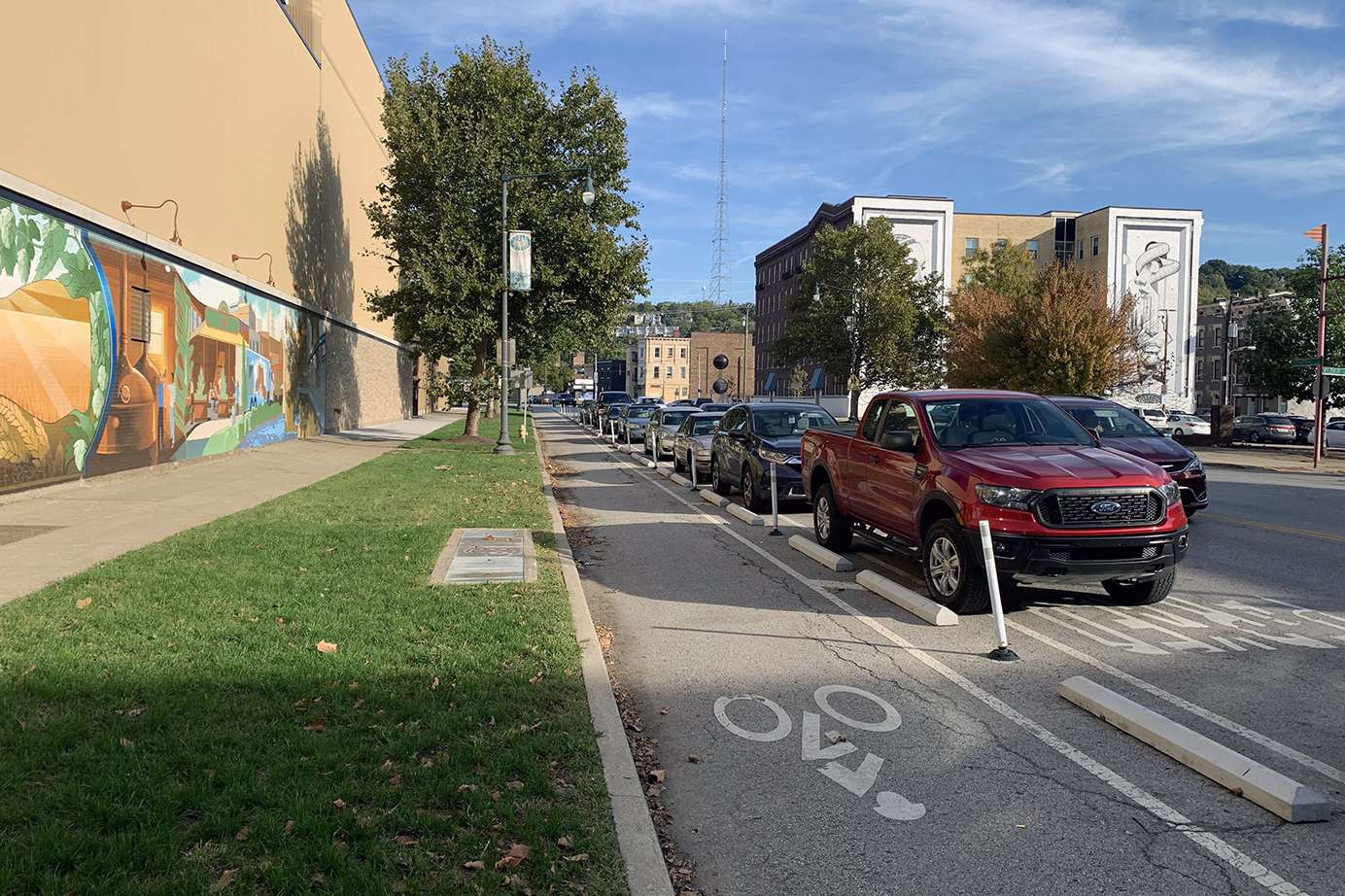 Central Parkway Protected Bike Lane 2021