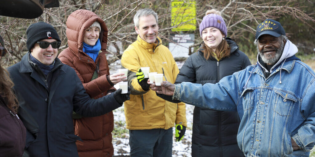 A Hot CoCo cheers celebrate the connections of trails in the Mill Creek Corridor.  